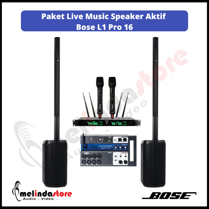 Paket Live Music Speaker Aktif Bose L1Pro 16